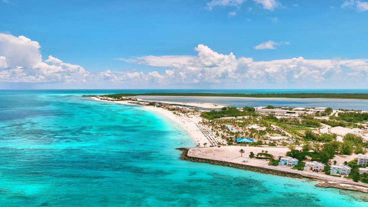 Aerial view of Key West coastline