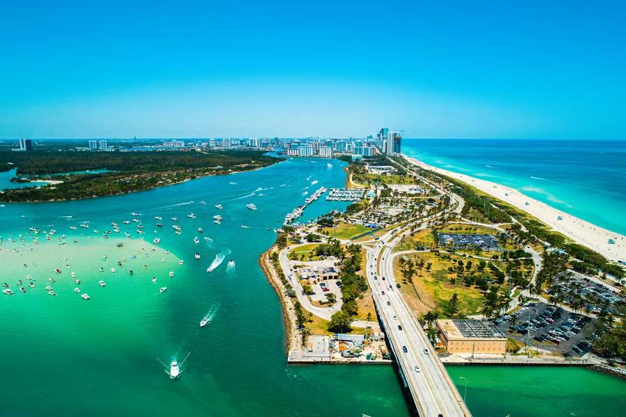 Aerial view of Miami